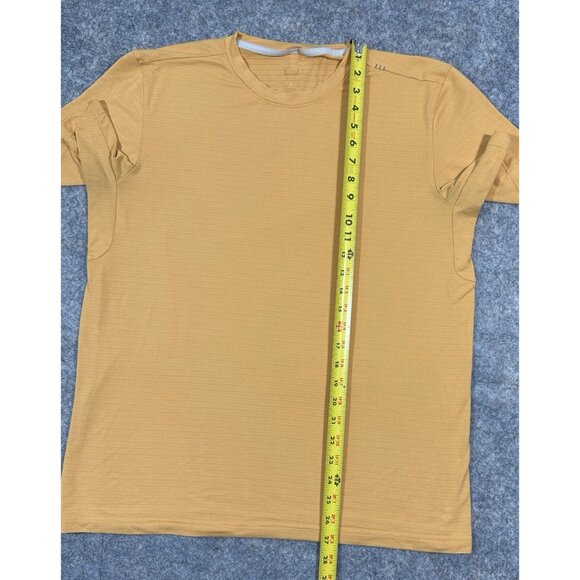 Lululemon License To Train Shirt Mens Size Large Drysense Short Sleeve Orange - Picture 9 of 9